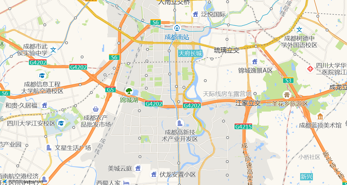Map of Chengdu, China